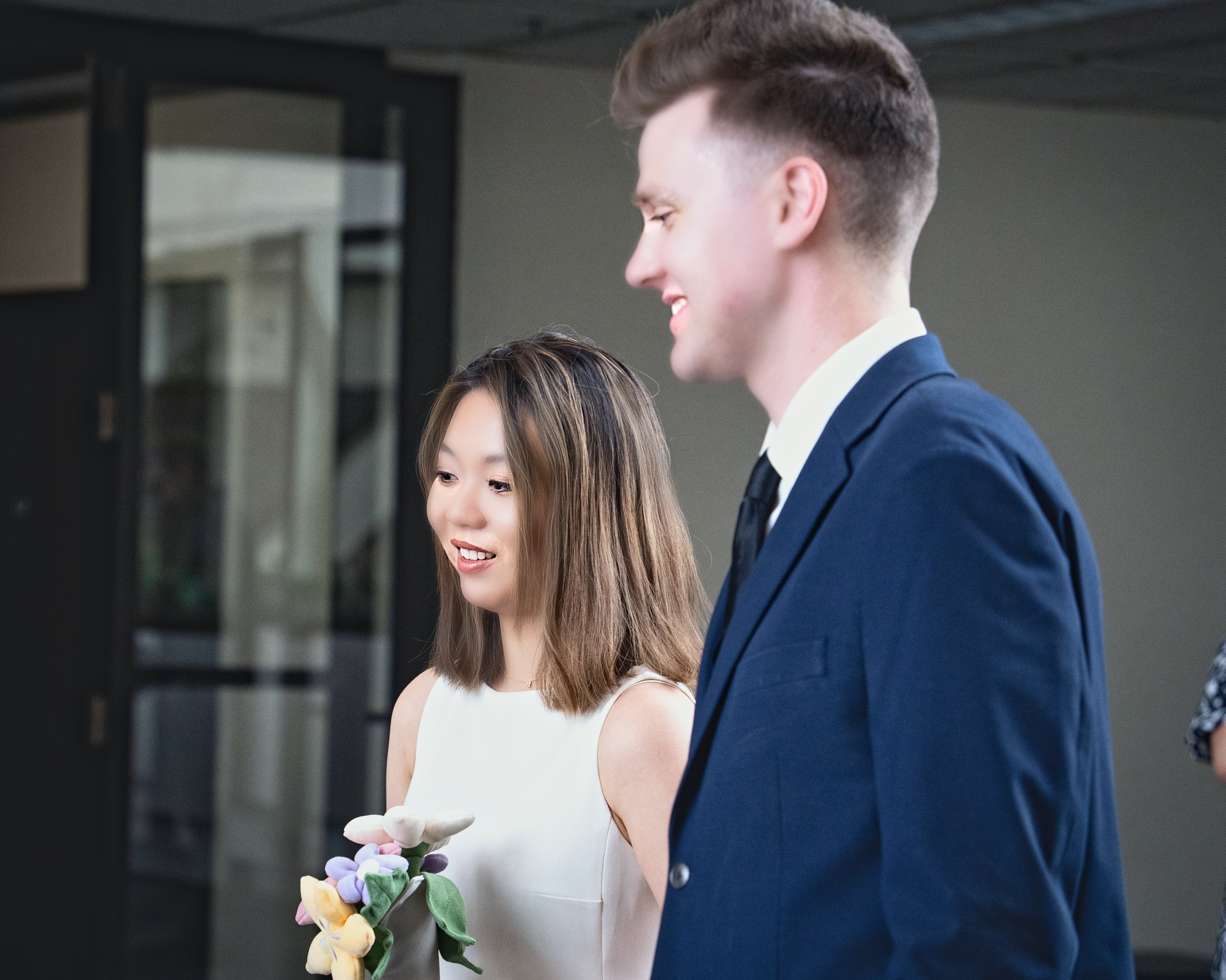 Bride and groom sharing a quiet moment before the ceremony — Twin Cities wedding photography by Loon & Birch Photography